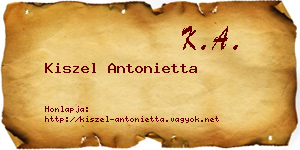 Kiszel Antonietta névjegykártya
